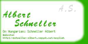 albert schneller business card
